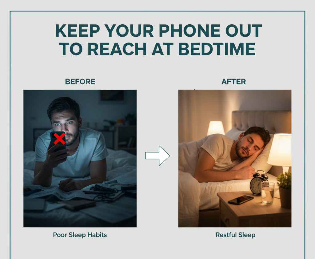 Keep Your Phone Out of Reach at Bedtime 6 keep your phone out of reach at bedtime